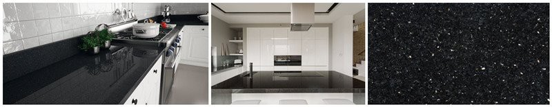 Black Galaxy Granite Kitchen Countertop(001)
