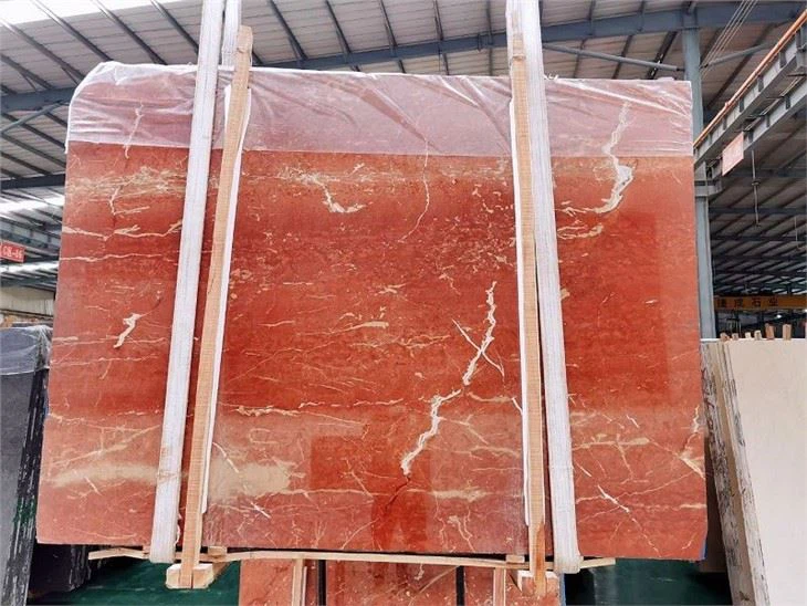 Nature Polished Rojo Alicante Marble Slab Orange Marble(001)