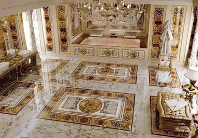 Otel İçin Mermer Madalyon Yer Karosu